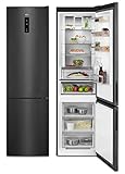 NoFrost- Nie mehr abtauen AEG RCB73831TY Freistehende Kühl-Gefrierkombination/ 2010 mm/ Gefrierteil unten/ Null-Grad-Schublade/ TwinTech - länger frisch/ NoFrost/ Farbe: Black Stainless Steel, Seiten dunklegrau/ A+++