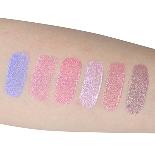 ROMANTIC BEAR 6 Farben Metallic Schimmer Liquid Lippenstift Langlebig Matt Wasserdicht Feuchtigkeitsspendende Lipgloss - 4