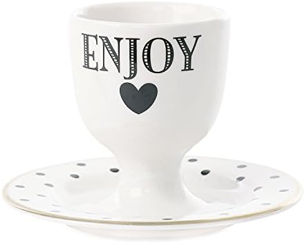 'Ètoile – Egg Cup with Dish – Porcelain – Enjoy – Height 7.5 cm