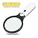 Price comparison product image FISTE Magnifying Glass with 3 LED Lights 3X 20X Handheld Illuminated Magnifier for Books, Newspapers, Maps, Coins, Jewellery, Hobbies & Crafts- Glass Lens Super High Clarity