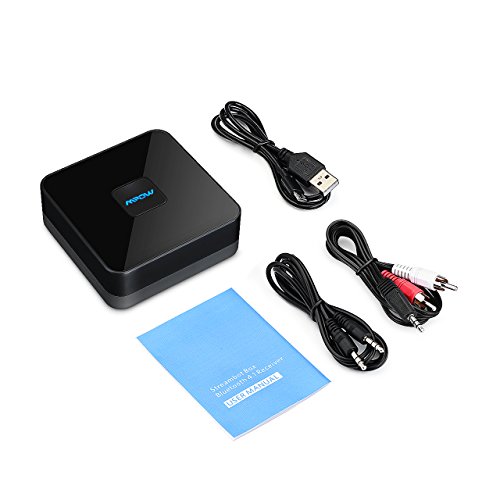 Ricevitore Bluetooth 4.1,Mpow Ricevitore Audio Auto Ricevitore Bluetooth Wireless Adattatore Audio con 3,5 mm Jack/RCA/Aux In per Auto/Altoparlanti/HI-FI Sistemi Stereo/Smartphone e altri Dispositivi[15 Ore di Utilizzo]
