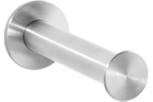 Kon-fort Home Portarrollos Papel Higiénico Acero, Portarrollos Baño Acero con Tornillo, Acero Inoxidable AISI 304, Diseño Exclusivo