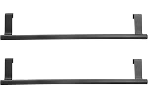 HERCHR Sopra L'armadio Porta Asciugamani, Confezione da 2 in Acciaio Inox Sopra Porta Portasciugamani Porta Asciugamani da Cucina Porta Asciugamani Per Bagno E Cucina(36cm)