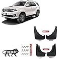 AutoMoto O.E Quality Cup Type Mud Flaps Splash Guards Front and Rear for Toyota Old Fortuner 2012 to 2016 All Models (Set for 4)