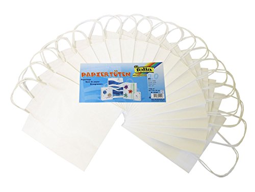 Folia 22400 – Papiertüten Kraftpapier, 24 x 12 x 31 cm, 20 Stück, weiß - 2