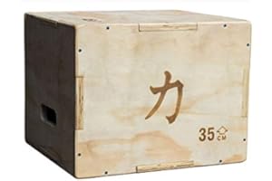 ‎STRENGTH SHOP Strength Shop Kleine Plyo Box aus Holz - 45 cm x 40 cm x 35 cm - Plyometric Wood Jump Sprungbox