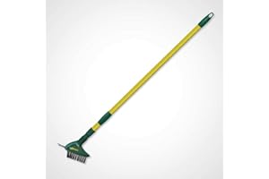 GARDI REX Gardirex Brosse à Joints de dallage, avec Crochet grattoir, Manche télescopique, pour désincruster sans Effort, sans s’abaisser