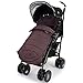 XXL Large Luxury Foot-muff And Liner For Maclaren Techno XT - Hot Chocolate (Brown)