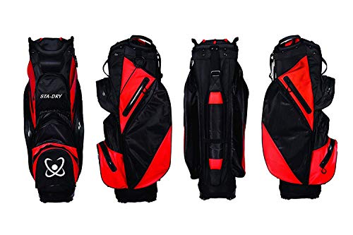 Bolsa de golf, 100 % impermeable, color negro y rojo, de Clearance Golf