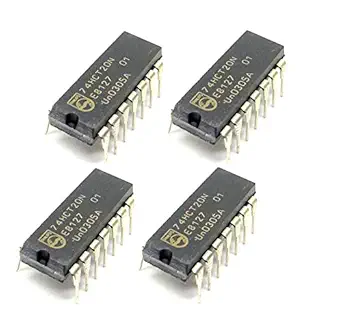 INVENTO 4Pcs SN74HC20D 74HCT20N 7420 IC Logic Gate NAND Gate, 74HC20, 4 Input, 5.2 mA, 2 V to 6 V