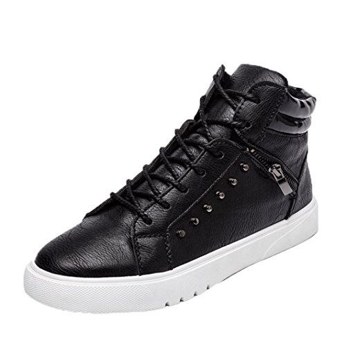Preisvergleich Produktbild Herren Sneakers Btruely Outdoor Schuhe Männer Freizeitschuhe Winter Plattenschuhe Wanderschuhe Anti-Skidding Schuhe High Top Schuhe (43, Schwarz)