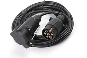Explora® EEC6M 7-Pin Trailer Board Extension Cable w/Plug & Socket - 6 Metres