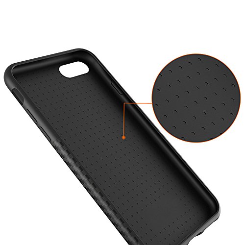 iPhone 6S Plus Case,L-FADNUT [Carbon Fiber Lines] TPU Silicone Ultra Slim Back Case,Shock Absorbing Bumper Protective Case Cover for Apple iPhone 6 Plus/6S Plus 5.5 inch - Black