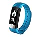 Produktbild Fuibo Smartwatch, Smart Wrist Band Schlaf Sport Fitness Aktivität Herzfrequenz-Tracker Schrittzähler | Intelligente Armbanduhr Sport Fitness Tracker Armband (Blau)