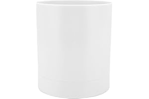 Lwuey Organizador de Utensilios Giratorio 360°, Soporte Cocina ​​Encimera ​​Palillos Contenedor Almacenamiento Vajilla Casera Hogar ​​​​PP Cubiertos Porta Estante Cuchillos Versátil Ajustable(Blanco)