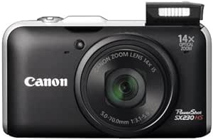Canon PowerShot SX230 HS Digitalkamera (12 MP, 14-fach opt. Zoom, 7,6cm (3 Zoll) Display, Full HD, GPS, bildstabilisiert) schwarz