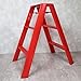 Produktbild IAIZI Faltbarer Aluminiumlegierungsleiter-Hocker aufsteigende Leiter vielseitige bewegliche Arbeitsplattform Rutschfeste Schrumpftreppe 150kg (Farbe : Rot)