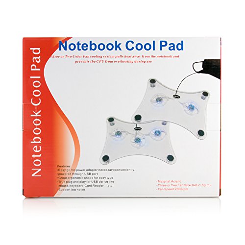 GnG USB Kühler Cooling-Pad Ständer mit 3-fach-Lüfter und blauer LED-Beleuchtung für Konsolen PS2, PS3, PS4, Xbox 360, Xbox One, Laptop, 11 – 17 ZOLL - 6