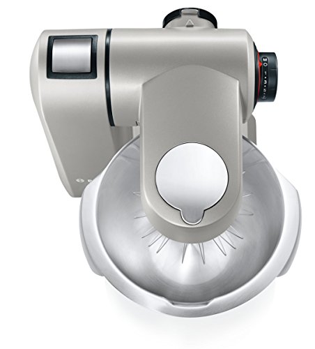 Bosch MUMX15TLDE Küchenmaschine MaxxiMUM (1600 W, 5,4 L Edelstahl-Rührschüssel, 3D PlanetaryMixing, Smart dough sensor), titanium silber - 2