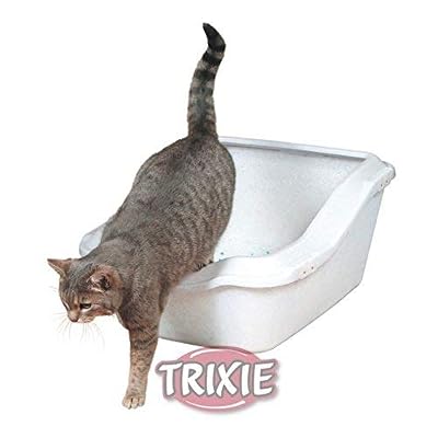 Trixie Cleany bac à litière avec Bord 45 x 21 x 54 cm, Blanc