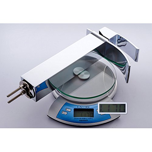 Auralum® Elegant verlängerte Hoch Einhebel Mischbatterie Wasserhahn Armatur Waschtischarmatur Wasserfall Einhandmischer für Bad Badezimmer Waschbecken - 6