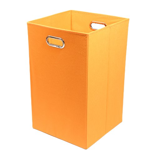 Modern Littles Folding Laundry Basket (Bold Solid Orange)