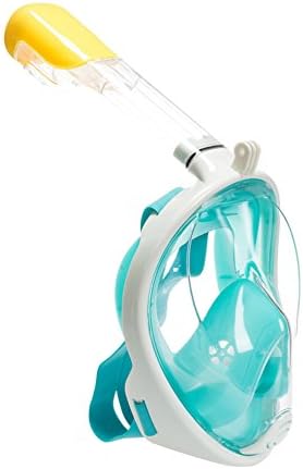 Lidaway Underwater Diving Mask Snorkel Set Full face breathing snorkel mask with Anti-fog and Anti-leak Technology fits for all swim newbies and diving lovers (Green, S/M)