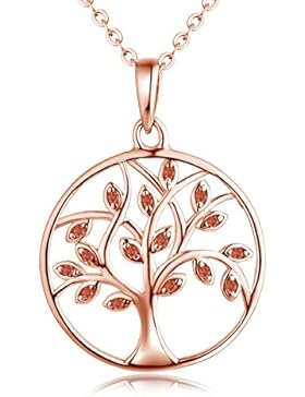 YL Halskette Baum Des Lebens-925 Sterlingsilber Familienstammbaum mit Anhänger Geschenke zum Valentinstag für...