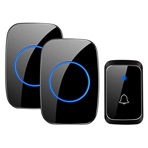 ZZQ Campanello Wireless Autoalimentato Campanello Senza Fili da Esterno Impermeabile IP44 per Casa, Ufficio, Anziani, 38 Melodie E 3 Livelli di Volume, Indicatore LED, Non Richiede Batteria