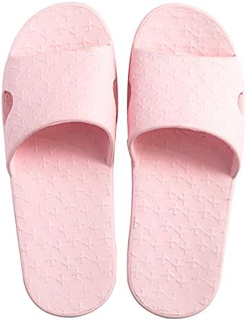 Buzede Portable Foldable Travelling Couples Slippers Female/Male Bathroom Summer Seaside Beach Pink EVA