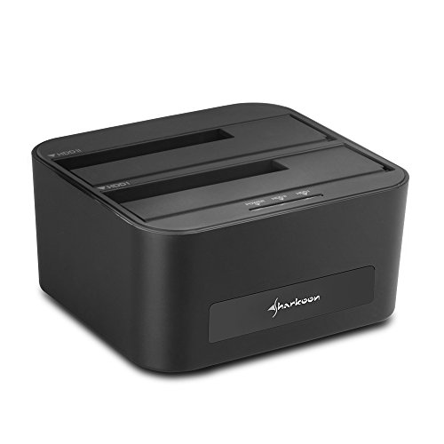 Sharkoon Quickport XT Duo Clone HDD Dockingstation (für SATA Festplatten, USB 3.0) schwarz