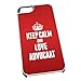 Produktbild Weiß Cover für iPhone 5/5S 0757 rot Keep Calm und Love Eierlikör