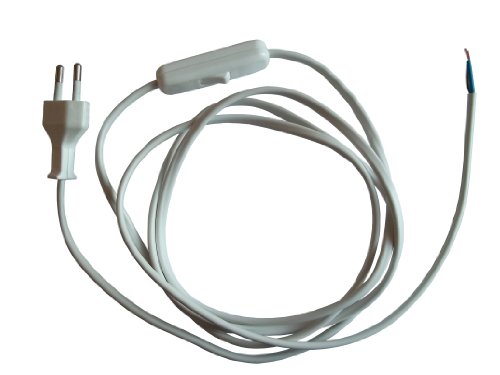 Preisvergleich Produktbild Relco Zuleitung mit Wippschalter weiß mit Leitung 100cm und 80cm