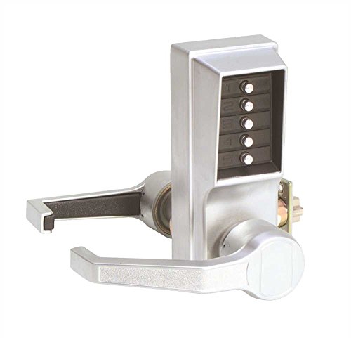 Kaba Access ControlLL1011-26D-41 Simplex Access Control Lock, 1 3/8" to 2 1/4" Lever Handle, Dull Chrome