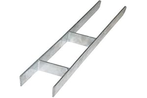 PROFISHOP-BREMEN H Anker Pfostenträger Pfostenanker Stahl feuerverzinkt 5 mm alle Größen Stahlträger (Gabelweite 121 mm)