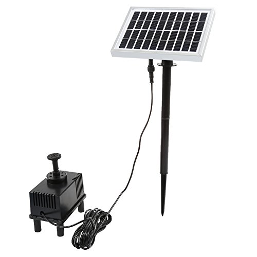 NEWSTYLE 2W Teichpumpe Solar Pumpe Brunnen Wasserspiel für Gartenteich Springbrunnen Wasserfälle … - 3