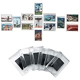 Ensemble de 20 Cadres à Photos Magnétiques Vierges pour Réfrigérateurs par Kurtzy - Aimants de Frigos en Acrylique Transparent de Qualité avec un Emplacement pour les Photos 7cm x 4,5cm