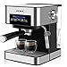 Produktbild Kaffeemaschine Espressomaschine 15 Bar Kaffeevollautomat Touchscreen mit 1.6L Abnehmbarer Wassertank Milchaufschäumdüse MEHRWEG von ELEHOT