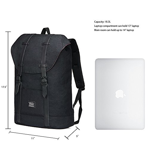 Lässiger Daypacks, KAUKKO 16 Zoll Laptop Outdoor Rucksäcke für 14″ Notebook Schüler Backpacks Schultaschen für Wandern/ Reisen/ Camping - 2