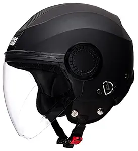 Studds Urban O/F Helmet BK/BK Strip(M)