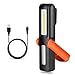 Produktbild COB Arbeitsleuchte LED Inspektionsleuchte Werkstattlampe, KOBWA Wiederaufladbare Arbeitslampe Taschenlampe Camping Lantern mit Magnet Platte und Schwenkhaken für Notfall, Werkstatt, Haushalt