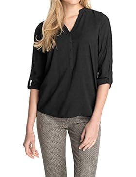 ESPRIT Damen Regular Fit Bluse Schwarz