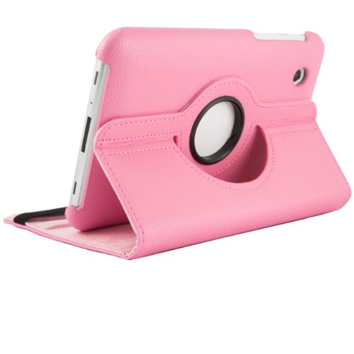360 ° 7.0 Luxus Tasche SAMSUNG GALAXY TAB 2 7.0 P3100 P3110 Hülle Schutz Etui Tasche Cover Case mit Ständerfunktion (Rosa) - 3