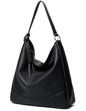 Mufly Damen Shopper Handtasche Henkeltasche Schultertasche aus PU Leder 34x34x13cm (B x H x T)