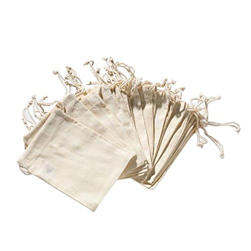 Doutop Stoffbeutel zum Bemalen Kleine Tasche Beutel Geldsack Geschenktüten Geburtstagstüten für Kinder Kindergeburtstag 6stk 10 x 15cm - 4