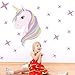 Produktbild Flyfish Magic Unicorn Wandsticker Bunte Tiere Pferd Sterne Wandaufkleber für Kinderzimmer DIY Tapeten Home Decor, Unicorn A