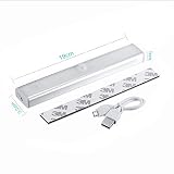 JESWELL USB Automatische LED Schrankbeleuchtung Wiederaufladbare Nachtlicht mit Bewegungsmelder, Magnetische, 10 LED-Licht für den Schrank oder die Schublade, Treppen, Schlafzimmer, Küche (2-er Pack) - 8