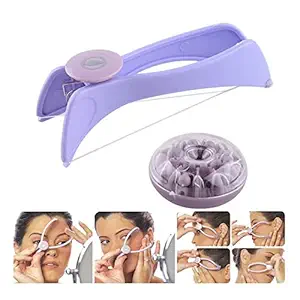 ELLVELLON [ 1 Epilator With 10 Threads ] Threading Tweezer Kit Used For Eyebrows Lining & Trimming, Face, Chin & Upper Lip Hair Removing By Easy & Quick Threading Operations In Few Minutes