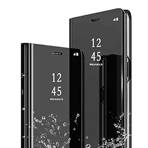 Dekkin Kickstand Mirror Flip Cover One Plus 9 Pro, Shockproof Plating Mirror Flip Stand Case,Mirror semi Clear View Smart Kickstand