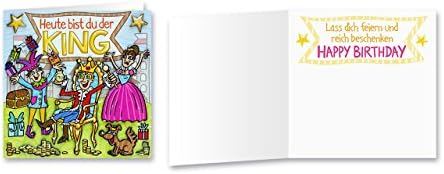 Sheepworld Gruss & Co – 90019 – Card and Envelope Birthday Grüsse with Pop No 19 Today You The King